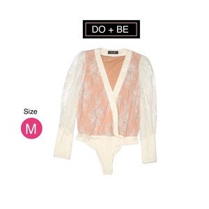 Lace & Velour Romantic Bodysuit M